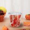 12oz Disposable Stemless Glasses with Flat Lids and Straws,PET Disposable Drinking Cups,Clear Plastic Wine Glasses for Parties